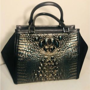 Brahmin Patridge Agate. Black/green with black Velvet on sides. Lightly used.